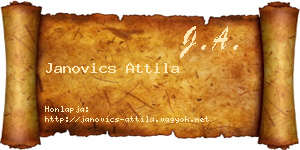 Janovics Attila névjegykártya